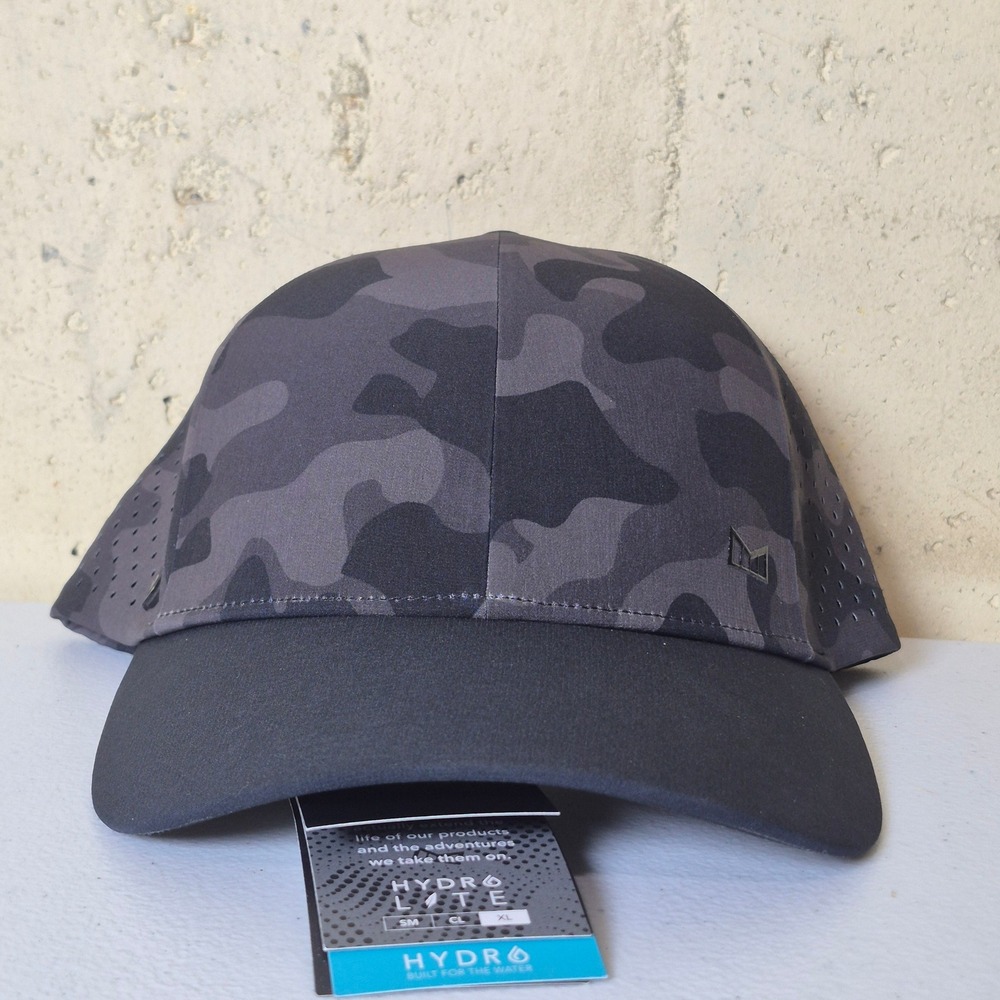 NWT Melin A-Game Hydro Lite Hat Mens XL Black Camo Snapback